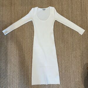 GANNI ribbed knit midi dress